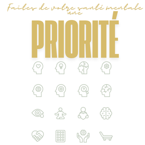 Image rempli de logo traitant de la santé mentale